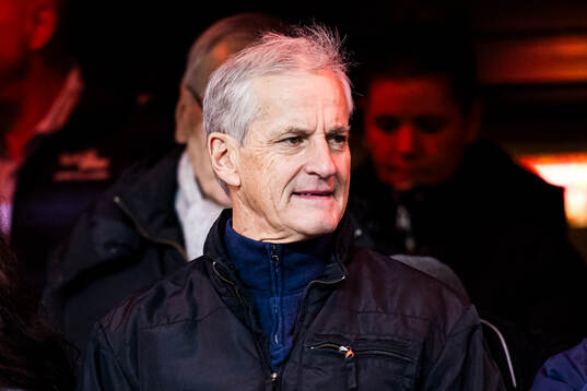 Jonas Gahr Støre, Prime Minister of Norway in the stands