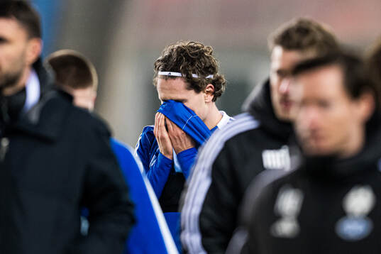 Mathias Fjørtoft Løvik of Molde looks dejected