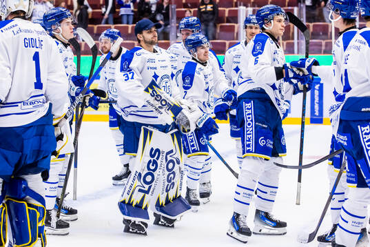 Leksands spelarna jublar