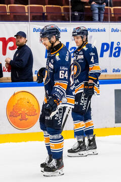 Växjös Eric Martinsson och Keegan Lowe deppar