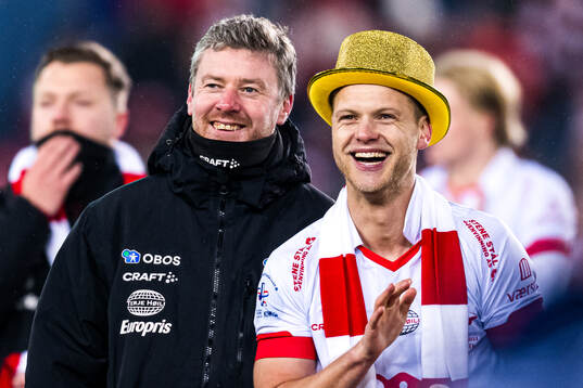Andreas Hagen, head coach of Fredrikstad, and Morten