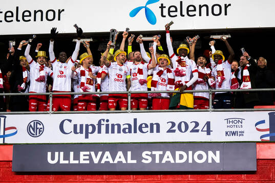 The players of Fredrikstad celebrate