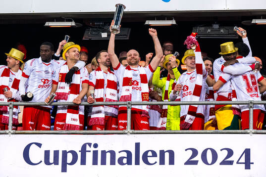 Henrik Kjelsrud Johansen of Fredrikstad celebrates with the
