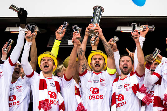 The players of Fredrikstad celebrate