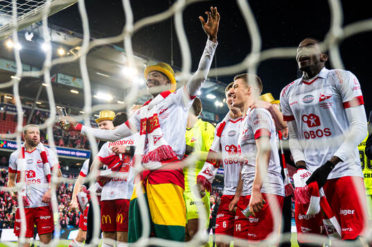 Fallou Fall of Fredrikstad celebrates