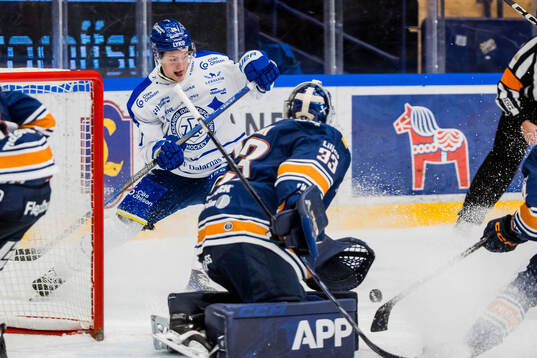Under ishockeymatchen i SHL mellan Leksand och Växjö