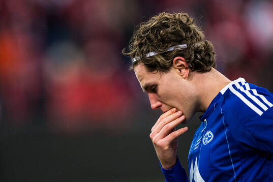Mathias Fjørtoft Løvik of Molde looks dejected