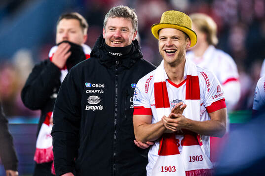 Andreas Hagen, head coach of Fredrikstad, and Morten