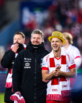 Andreas Hagen, head coach of Fredrikstad, and Morten