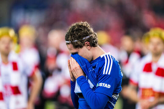 Mathias Fjørtoft Løvik of Molde looks dejected