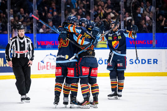 Djurgårdens spelare jublar