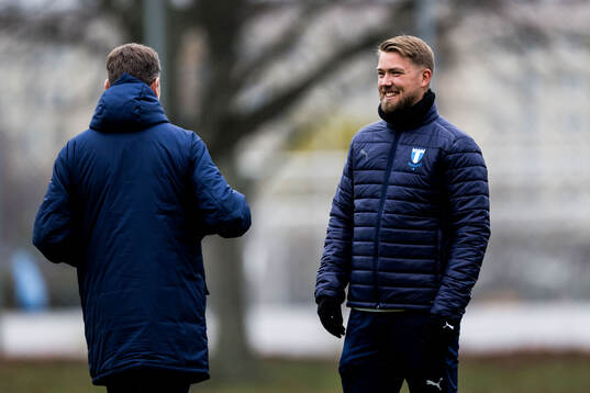 Assistant coach Theodor Olsson of Malmö FF