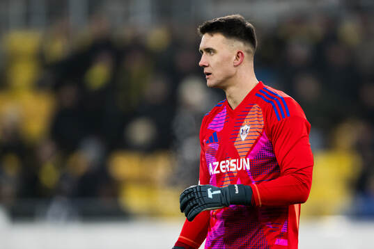 Goalkeeper Mateusz Kochalski of Qarabag