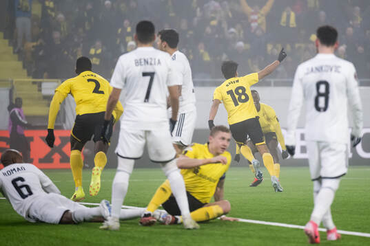Ahmed Qasem of Elfsborg celebrates