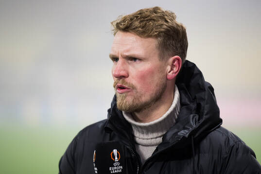 Head coach Oscar Hiljemark of Elfsborg is interviewed