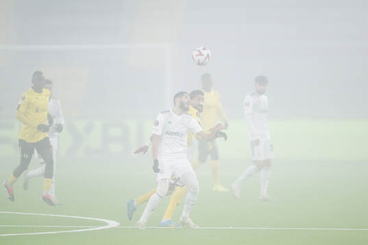 Yassine Benzia of Qarabag and Rami Kaib of Elfsborg