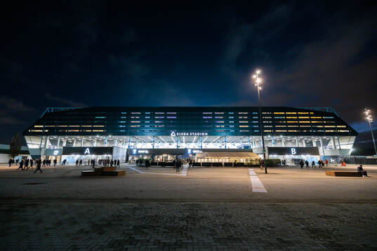 Exterior view of Elda stadion prior to the UEFA Europa