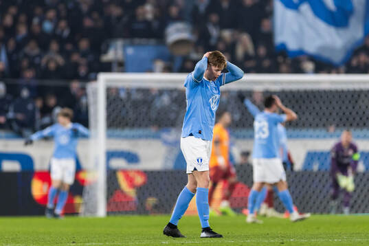 of Malmö FF Nils Zätterström looks dejected
