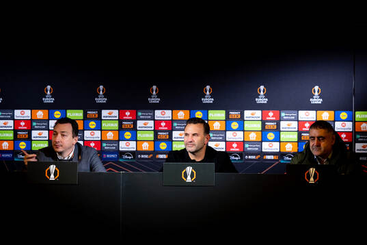 Head coach Okan Buruk of Galatasaray at the press conference