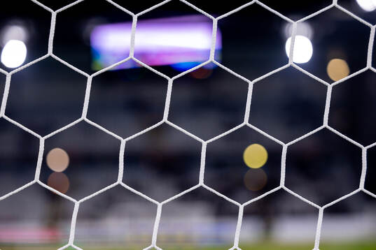 Detailed view of the goal net prior to the UEFA Europa