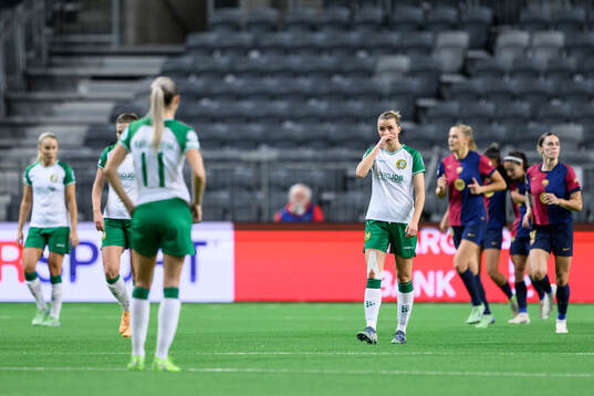 Thea Sørbo of Hammarby looks dejected