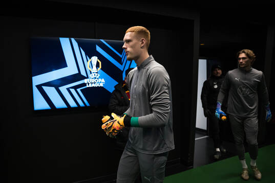 Goalkeeper Joakim Persson and goalkeeper William Nieroth