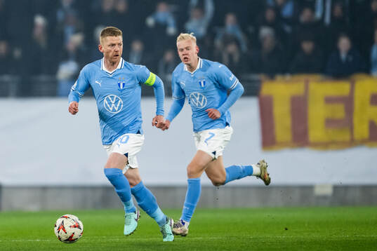 Anders Christiansen and Otto Rosengren of Malmö FF