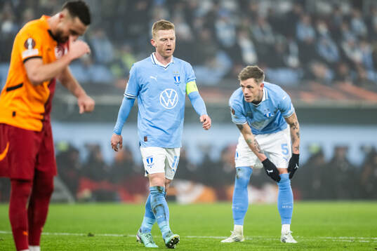 Anders Christiansen and Søren Rieks of Malmö FF