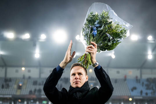 Niklas Moisander of Malmö FF is celebrated as he leaves