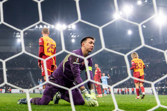 Goalkeeper Fernando Muslera of Galatasaray looks dejected
