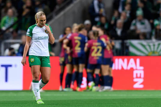 Cathinka Tandberg of Hammarby looks dejected