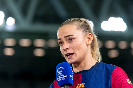 Fridolina Rolfö of Barcelona is interviewed