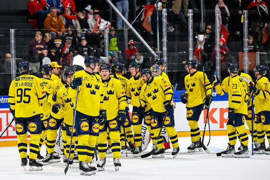 thePlayers of Sweden celebrate