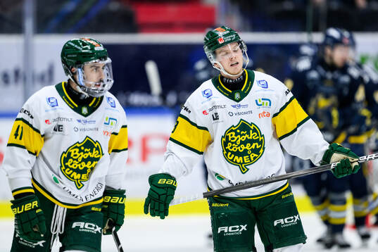 Björklövens Maxime Fortier och Axel Ottosson deppar