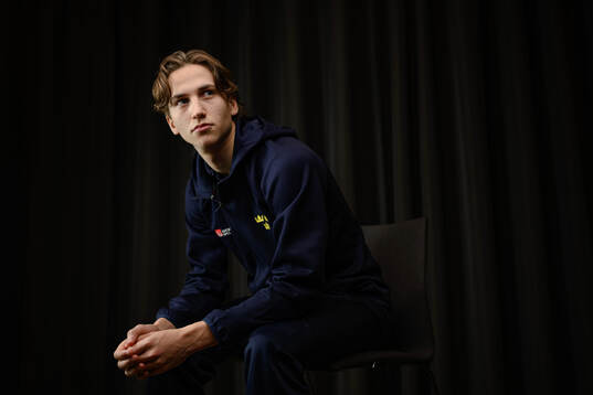 Victor Eklund poses for a portrait