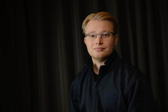 Video coach Jacob Strandberg poses for a portrait