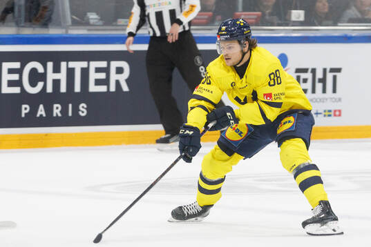 Malte Strömwall of Sweden in the ice hockey game between