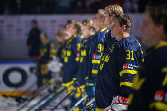 Goaltender Lars Johansson of Sweden