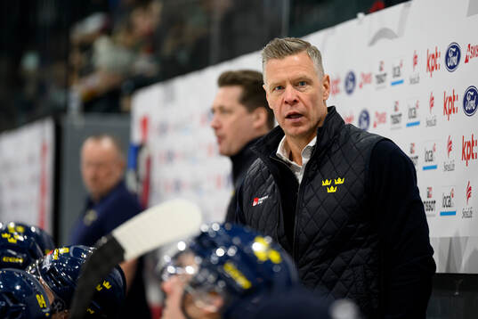Nicklas Rahm, Assistant coach of Sweden celebrate in the