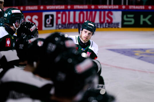 Marcus Westfält of Färjestad  celebrates