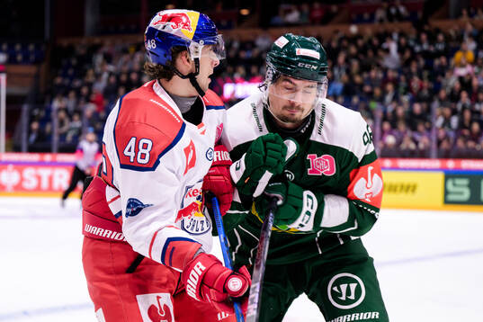 Lucas Thaler of EC Red Bull Salzburg and David Tomasek of