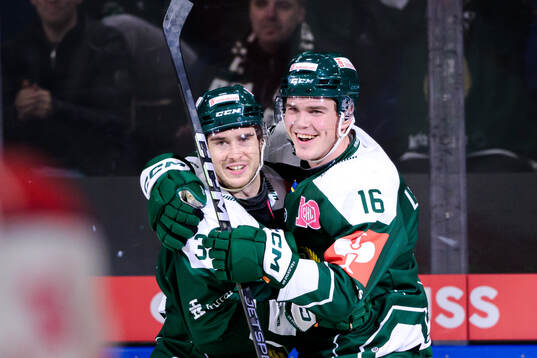Michael Lindqvist and Alexander Ljungkrantz of Färjestad