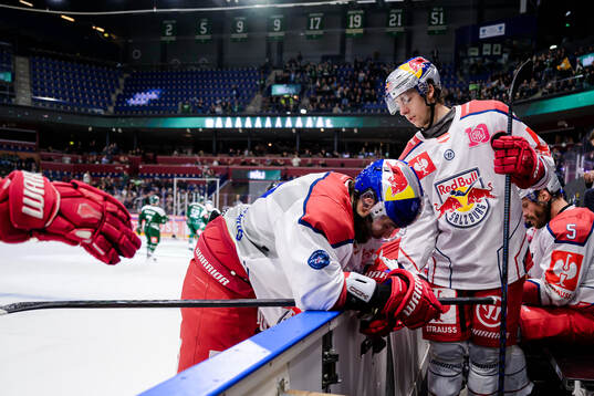 Peter Schneider of EC Red Bull Salzburg looks dejected