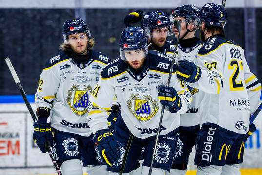 Södertäljes Nolan Stevens jublar