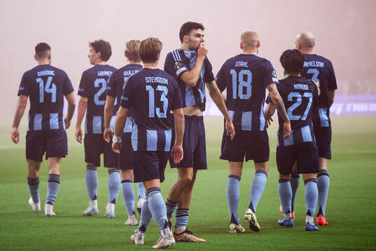 Deniz Hummet of Djurgården celebrates
