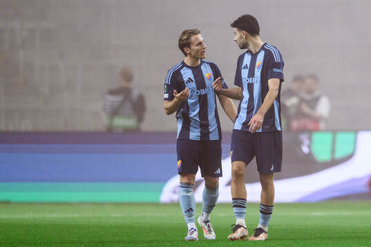 Daniel Stensson and Deniz Hummet of Djurgården look