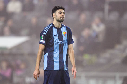 Deniz Hummet of Djurgården looks dejected