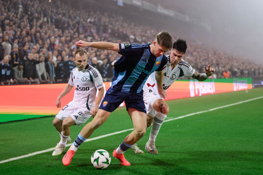 Patric Åslund of Djurgården against Patryk Kun and