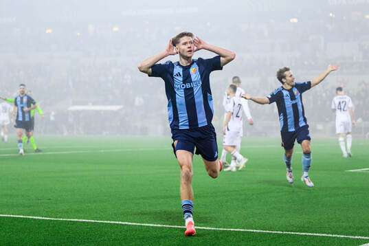 Patric Åslund of Djurgården celebrates