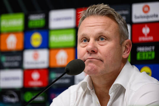 Head coach Roberth Björknesjö of Djurgården at a press